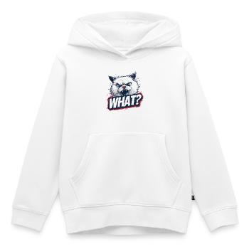Wütende Katze – What? Design - Kinder Premium Organic Hoodie - Weiß - Vorne - AI Model Kid Female (0cm)