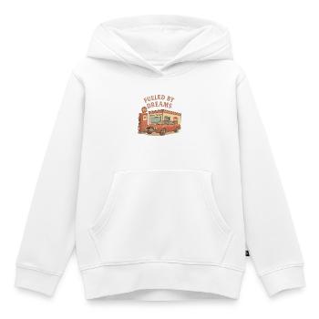 Voiture rétro conduite par Dreams - Sweat Premium à capuche enfant bio - blanc - Devant - AI Model Kid Female (0cm)