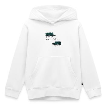 Graffiti „Einzig aber nicht artig“ Trendfarbe - Kinder Premium Organic Hoodie - Weiß - Vorne - AI Model Kid Female (0cm)