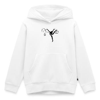 Bande de gymnastique - Sweat Premium à capuche enfant bio - blanc - Devant - AI Model Kid Female (0cm)
