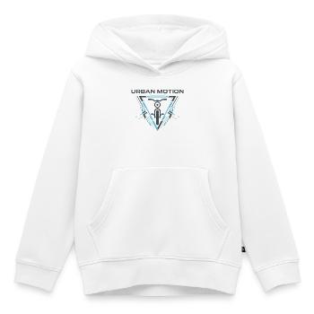 Mouvement urbain - Sweat Premium à capuche enfant bio - blanc - Devant - AI Model Kid Female (0cm)