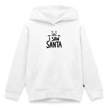 J’ai vu le Père Noël - Sweat Premium à capuche enfant bio - blanc - Devant - AI Model Kid Female (0cm)