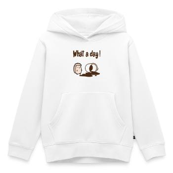 Hedgehog Coffee - Kinder Premium Organic Hoodie - Weiß - Vorne - AI Model Kid Female (0cm)
