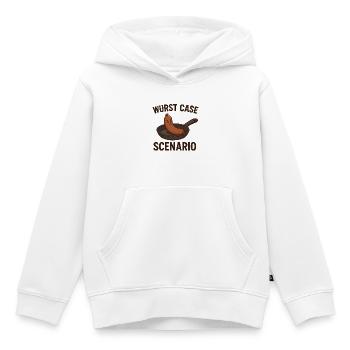 Scénario de la Caisse de la Saucisse - Sweat Premium à capuche enfant bio - blanc - Devant - AI Model Kid Female (0cm)