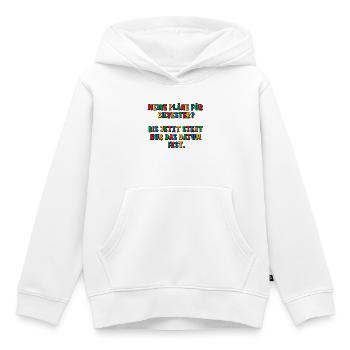 Meine Silvesterpläne - das Datum steht fest - Kinder Premium Organic Hoodie - Weiß - Vorne - AI Model Kid Female (0cm)