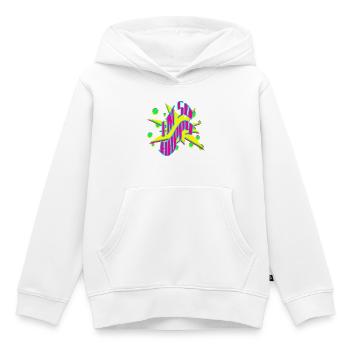 Im So Happy Neon Pop Grafik - Kinder Premium Organic Hoodie - Weiß - Vorne - AI Model Kid Female (0cm)