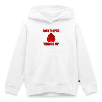 Ketchup Condiments - Sweat Premium à capuche enfant bio - blanc - Devant - AI Model Kid Female (0cm)