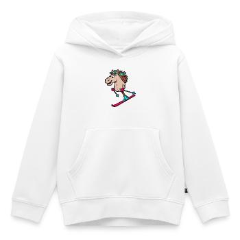 Ski de montage amateur - Sweat Premium à capuche enfant bio - blanc - Devant - AI Model Kid Female (0cm)