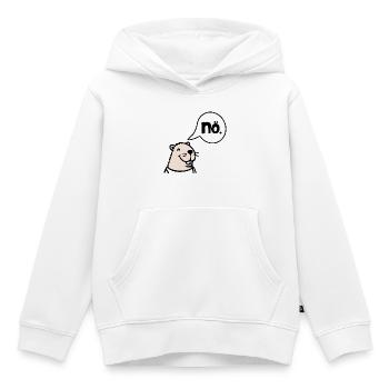 Capybara Cancellation Nope No - Kids Premium Organic Hoodie - white - Front - AI Model Kid Female (0cm)