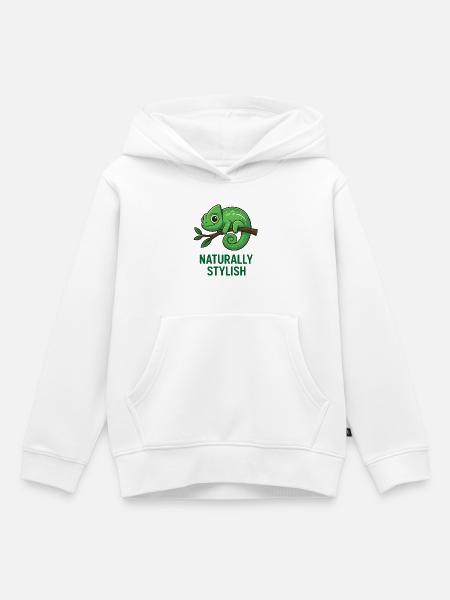 Stilvolles Chamäleon - Kinder Premium Organic Hoodie - Weiß