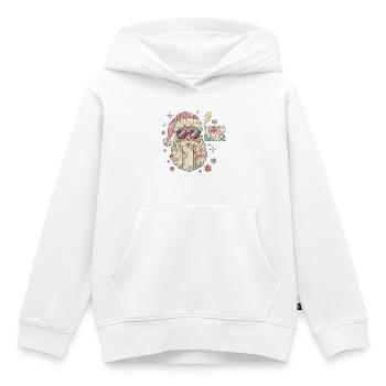 Techno Disco Santa Claus Disco Ball Funny - Kids Premium Organic Hoodie - white - Front - AI Model Kid Female (0cm)