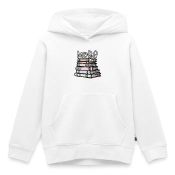 Lesen Sie mehr Bücher - Kinder Premium Organic Hoodie - Weiß - Vorne - AI Model Kid Female (0cm)