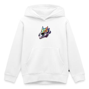 Neon Racing Helmet Dragon Style - Kids Premium Organic Hoodie - white - Front - AI Model Kid Female (0cm)