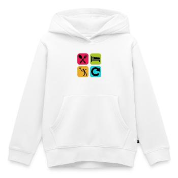 Eat Sleep Tennis Repeat Funny Quote Court - Kids Premium Organic Hoodie - white - Front - AI Model Kid Female (0cm)