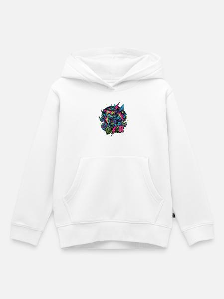 Neopunk Frosch - Kinder Premium Organic Hoodie - Weiß