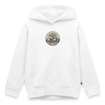 Arbre de vie - Sweat Premium à capuche enfant bio - blanc - Devant - AI Model Kid Female (0cm)