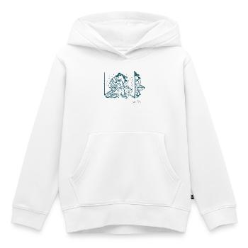 Japanische Liebende hinter der Leinwand – das habe ich gesehen. - Kinder Premium Organic Hoodie - Weiß - Vorne - AI Model Kid Female (0cm)