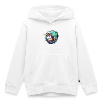Armure d’Étoile de Licorne Spatiale - Sweat Premium à capuche enfant bio - blanc - Devant - AI Model Kid Female (0cm)