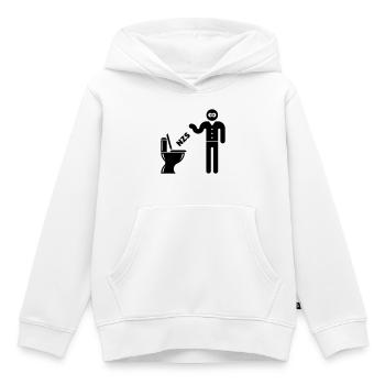 NZS Into the Toilet, Into the Toilet! Against Right Black - Kids Premium Organic Hoodie - white - Front - AI Model Kid Female (0cm)