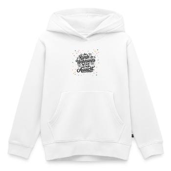 Am Rande des Wahnsinns hat man die beste Aussicht - Kinder Premium Organic Hoodie - Weiß - Vorne - AI Model Kid Female (0cm)