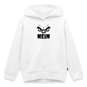 CANCELLATION ATTITUDE NO - Kids Premium Organic Hoodie - white - Front - AI Model Kid Female (0cm)