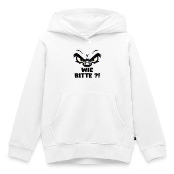 As please express - Kids Premium Organic Hoodie - white - Front - AI Model Kid Female (0cm)