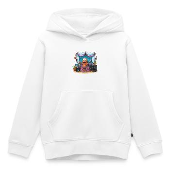 Oktopus Influencer auf Bühne - Kinder Premium Organic Hoodie - Weiß - Vorne - AI Model Kid Female (0cm)