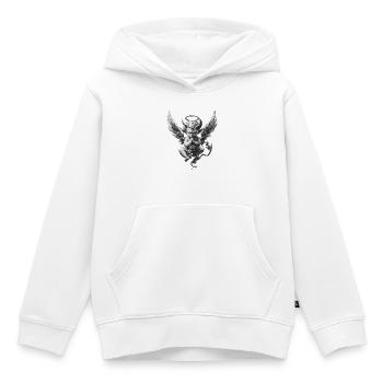 Engel und Teufel: Schwarzweiß - Kinder Premium Organic Hoodie - Weiß - Vorne - AI Model Kid Female (0cm)