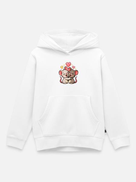 Liebe - Kinder Premium Organic Hoodie - Weiß