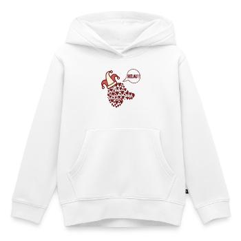 Carnaval de costumes de teckel Helau - Sweat Premium à capuche enfant bio - blanc - Devant - AI Model Kid Female (0cm)