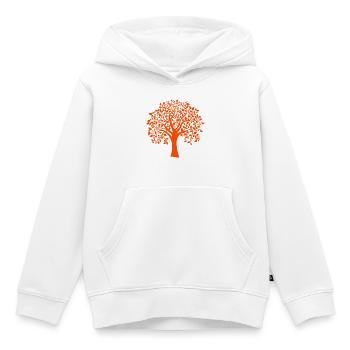 Silhouette base orange imprimée Jumbo Tree - Sweat Premium à capuche enfant bio - blanc - Devant - AI Model Kid Female (0cm)