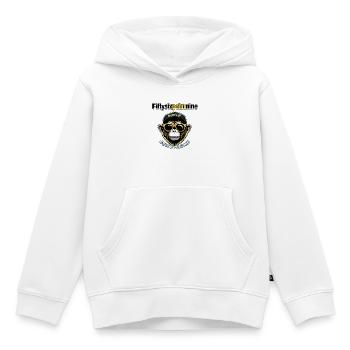Cinquante-six virgule neuf - Sweat Premium à capuche enfant bio - blanc - Devant - AI Model Kid Female (0cm)