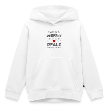 Orgueil palatin : Personne n’est parfait - Sweat Premium à capuche enfant bio - blanc - Devant - AI Model Kid Female (0cm)