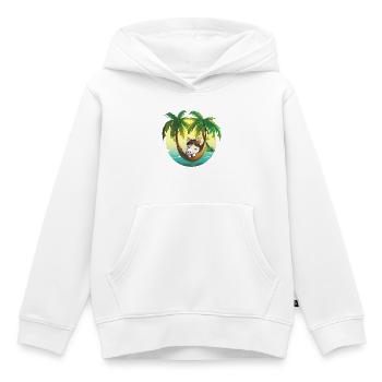 Kokosnuss-Hängematte Inseltraum - Kinder Premium Organic Hoodie - Weiß - Vorne - AI Model Kid Female (0cm)
