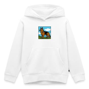 Deutscher Schäferhund Rassehund Geschenk - Kinder Premium Organic Hoodie - Weiß - Vorne - AI Model Kid Female (0cm)