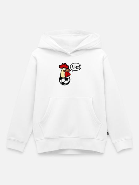 Hens Chickens Football - Kinder Premium Organic Hoodie - Weiß