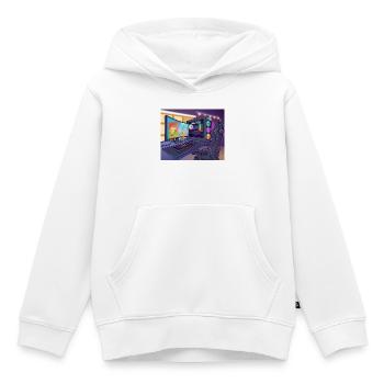 RGB-Gaming-PC-Atmosphäre - Kinder Premium Organic Hoodie - Weiß - Vorne - AI Model Kid Female (0cm)