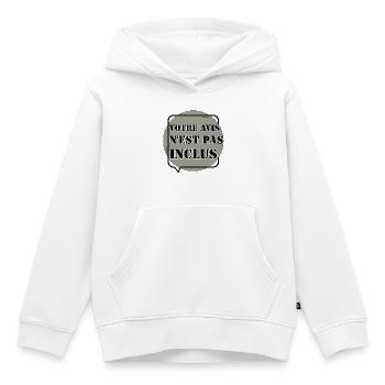VOTRE AVIS N'EST PAS INCLUS. - Sweat Premium à capuche enfant bio - blanc - Devant - AI Model Kid Female (0cm)