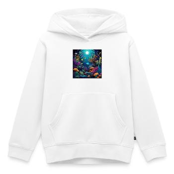 Korallenriff Unterwasserwelt - Kinder Premium Organic Hoodie - Weiß - Vorne - AI Model Kid Female (0cm)