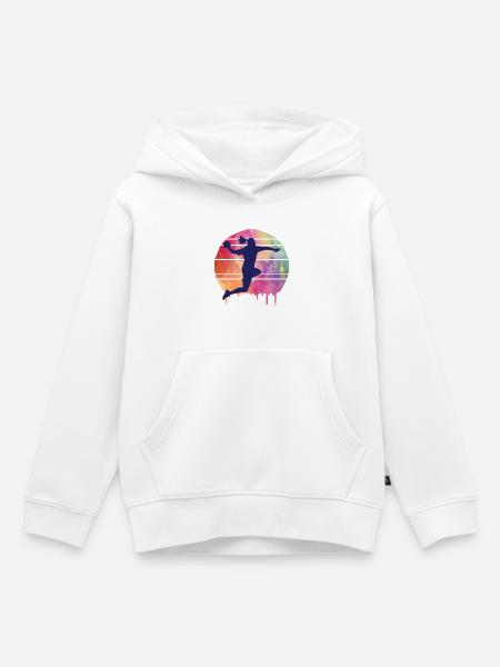 Handball Spielerin - Kinder Premium Organic Hoodie - Weiß