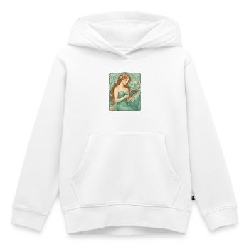 Lecture Art nouveau des sirènes - Sweat Premium à capuche enfant bio - blanc - Devant - AI Model Kid Female (0cm)