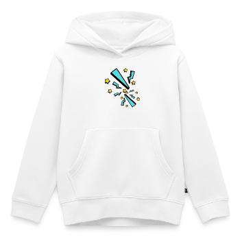 lightning bolt - Kids Premium Organic Hoodie - white - Front - AI Model Kid Female (0cm)