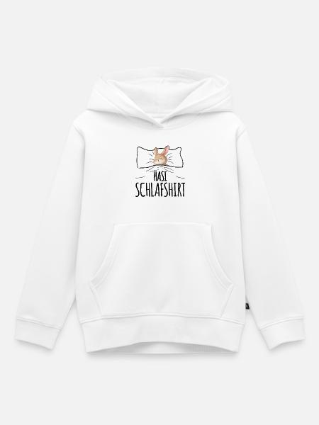 Hasi Schlafshirt - Kinder Premium Organic Hoodie - Weiß