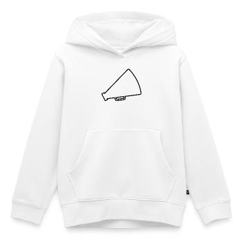 Pom-pom girl du mégaphone - Sweat Premium à capuche enfant bio - blanc - Devant - AI Model Kid Female (0cm)
