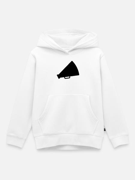 Cheerleader-Megafon - Kinder Premium Organic Hoodie - Weiß