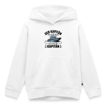 Kapitän Boot Bootsführerschein - Kinder Premium Organic Hoodie - Weiß - Vorne - AI Model Kid Female (0cm)