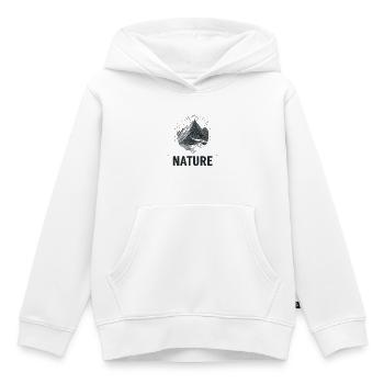 Berglandschaft Shield Nature - Kinder Premium Organic Hoodie - Weiß - Vorne - AI Model Kid Female (0cm)