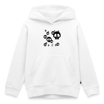 Invasion de crânes noirs - Sweat Premium à capuche enfant bio - blanc - Devant - AI Model Kid Female (0cm)