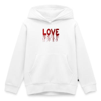 L’amour avec les gouttes d’encre - Sweat Premium à capuche enfant bio - blanc - Devant - AI Model Kid Female (0cm)