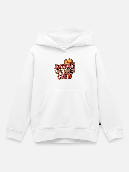 Awesome Line Dance Crew - Kinder Premium Organic Hoodie - Weiß